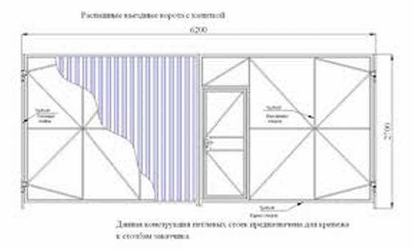 Ворота сварные распашные своими руками поэтапно: чертежи, видео