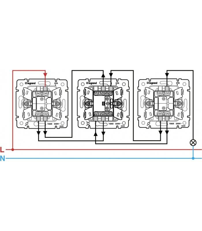 Проходной выключатель legrand: схема подключения (видео, фото)