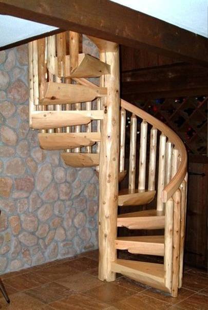 Винтовая лестница своими руками из дерева и чертежи: деревянная на второй этаж, фото из бревна своими руками