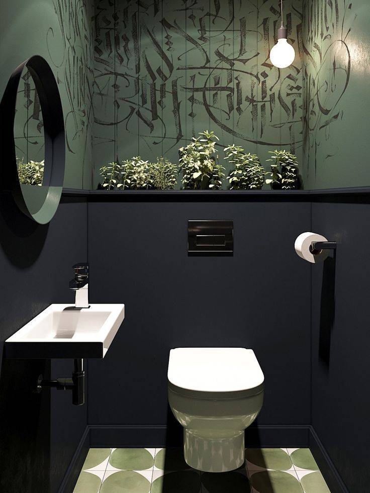 Дизайн маленького туалета. 70 идей с фото