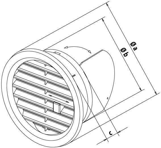 Вентиляционная решетка с обратным клапаном