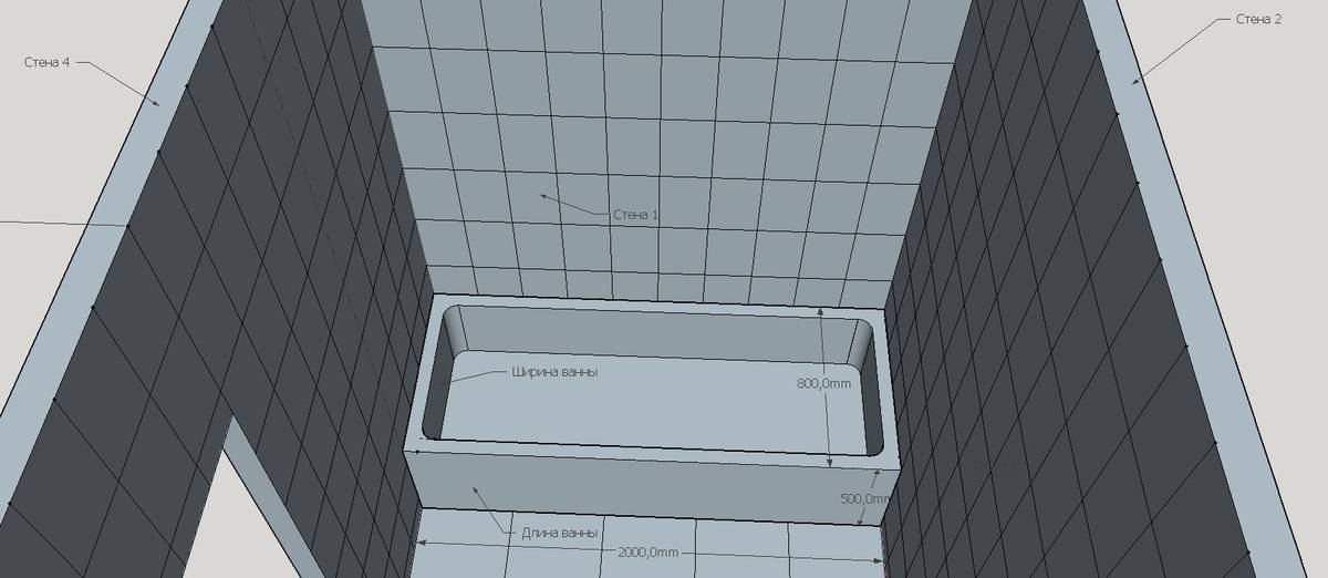 Как посчитать квадратуру ванной комнаты под плитку калькулятор