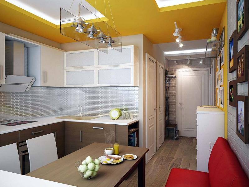 Кухня 9 кв м: дизайн проект, обустройство и планировка: интересные идеи дизайна помещения