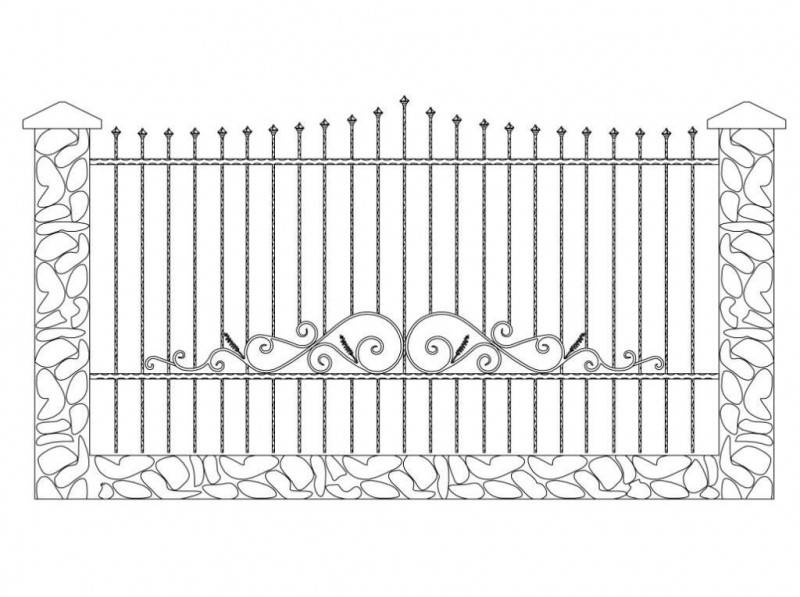 Рисунки кованных заборов