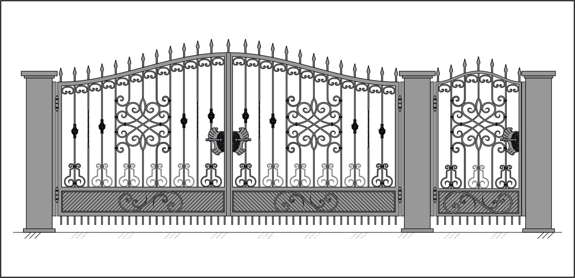 Кованые ворота своими руками чертежи