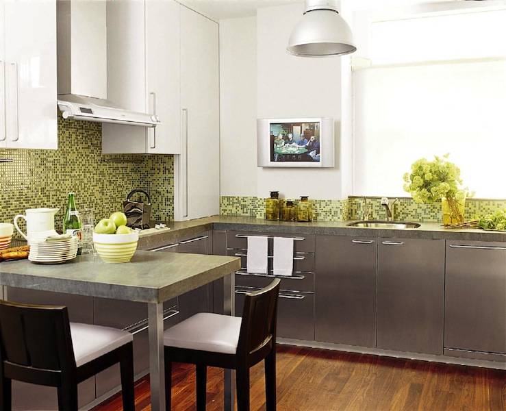 Зеленые шторы на кухню (77 фото): бежево-салатовые и фисташковые цвета занавесок для белых и оранжевых кухонь, интерьеры с зелено-сиреневым тюлем