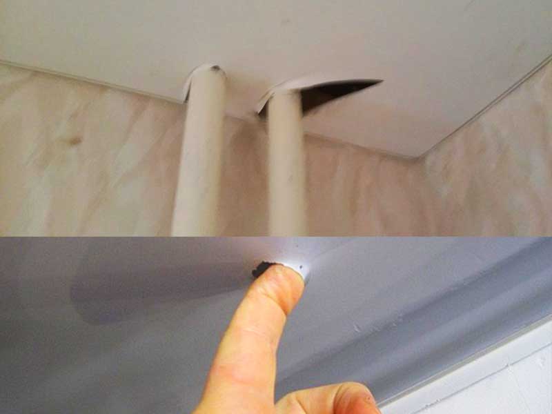 Как заделать дырку в натяжном потолке своими руками?