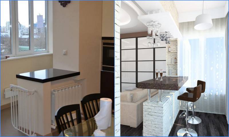 Дизайн кухни, совмещенной с лоджией, особенности интерьера, в том числе для 11 кв м + фото