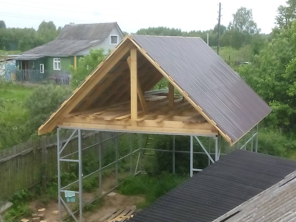 Как сделать крышу на гараже своими руками пошагово: конструкция с фото и видео
