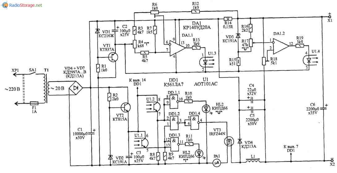Стабилизатор тока на полевом транзисторе