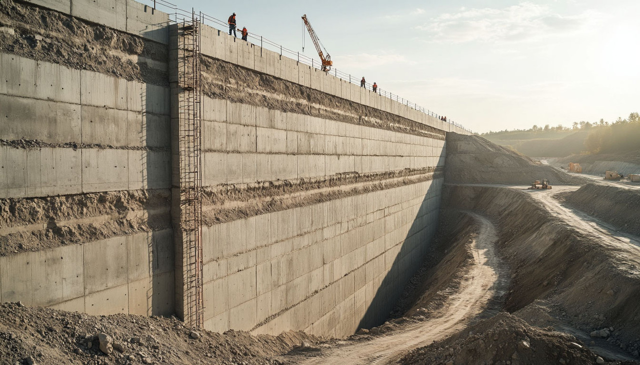 Устройство стены в грунте