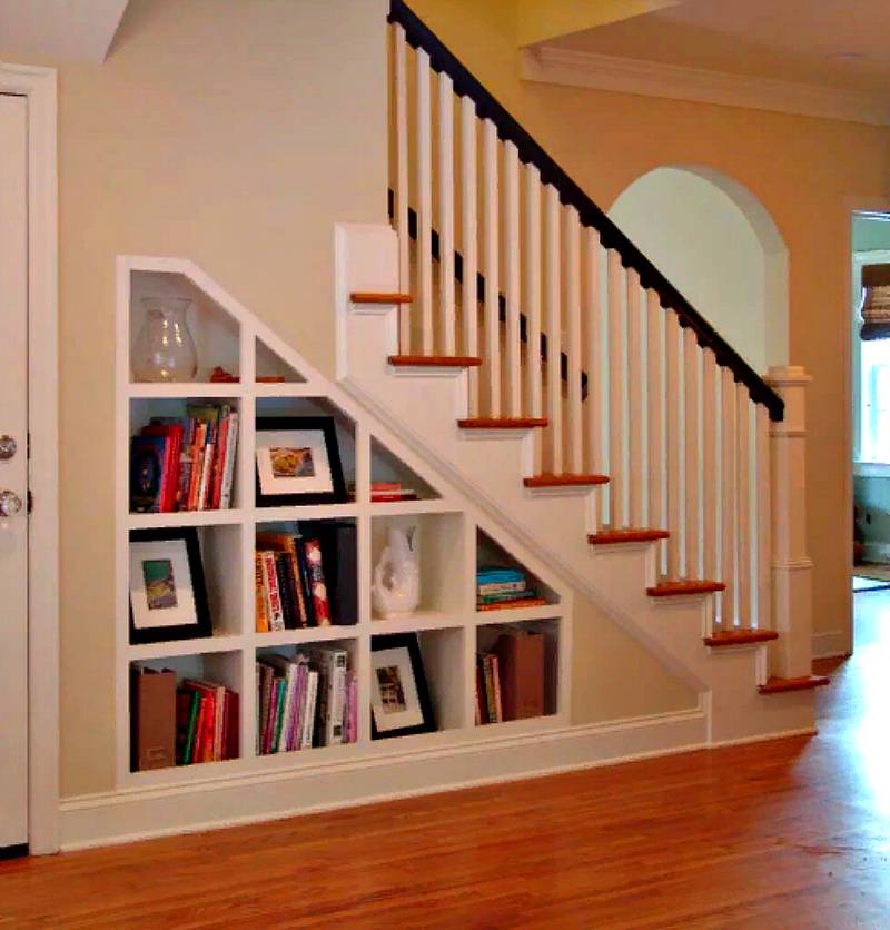 Как оформить пространство под лестницей в частном доме фото дизайн