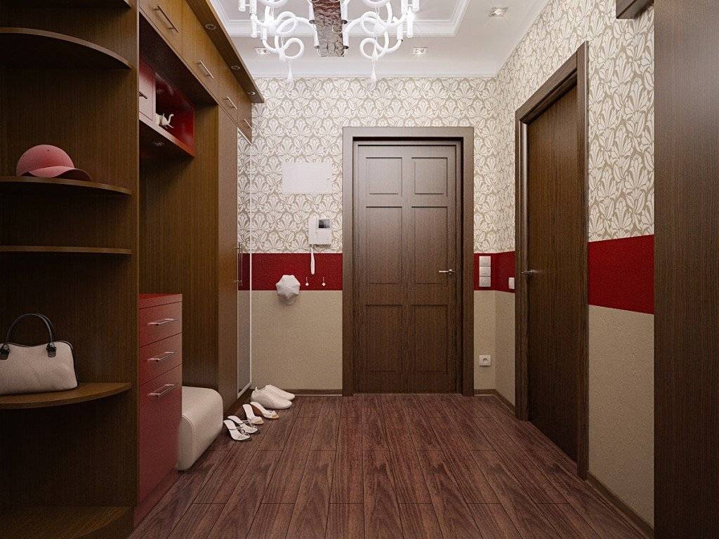 Комбинированные обои в коридоре квартиры (53 фото): как скомбинировать в прихожей оттенки двух видов, идеи в интерьере