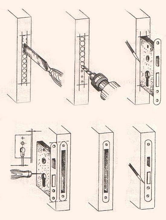 Как врезать замок в деревянную дверь? установка дверного замка своими руками, выбор инструментов и правила монтажа