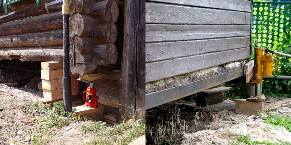 Как поднять сруб домкратом, зачем поднимать деревянный дом, как поднять дом для ремонта
