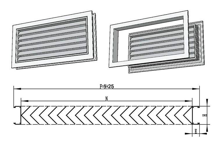 Размеры и разные виды вентиляционных решеток
