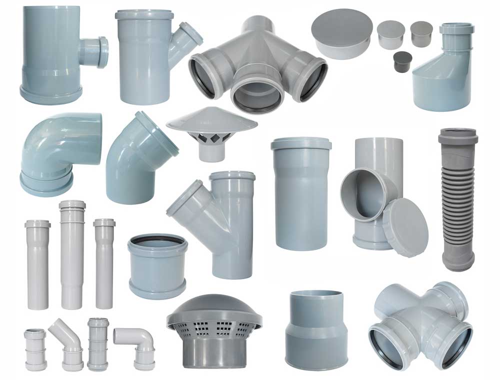 Какие бывают виды канализационных труб и фитингов для наружной и внутренней канализации (пластиковые, пвх, полипропиленовые), размеры и диаметры труб