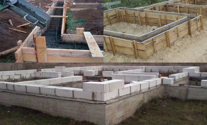 Выбираем и строим фундамент для бани из пеноблоков: глубина, виды. как не обрушить постройку