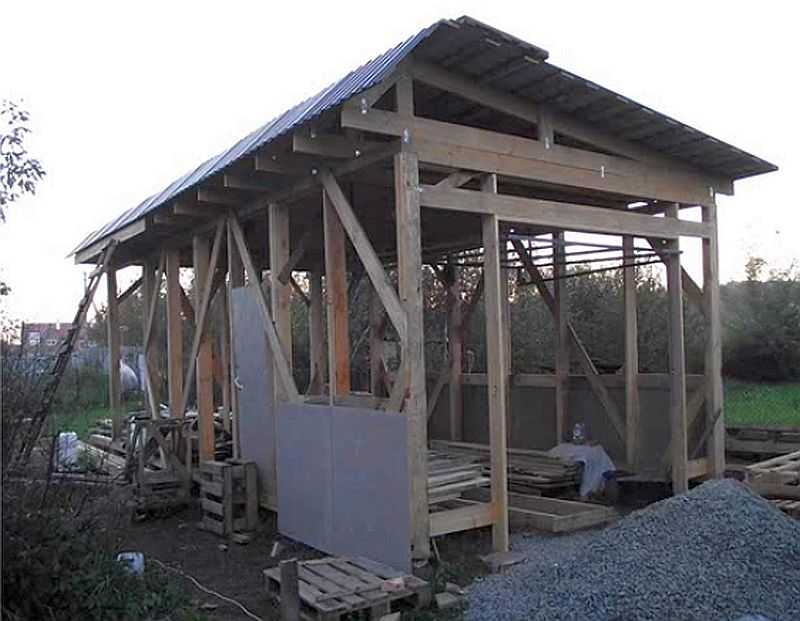 Каркасный гараж (56 фото): как построить гараж из дерева и профильной трубы своими руками, строительство каркаса из бруса