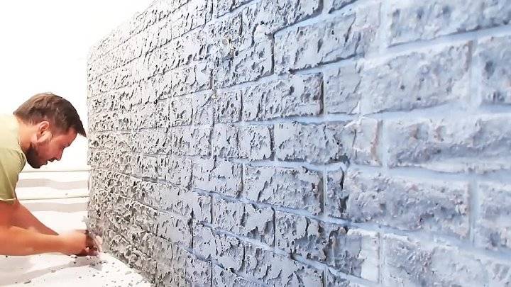 Имитация кирпичной кладки стены своими руками: декоративная, каменная, фальш