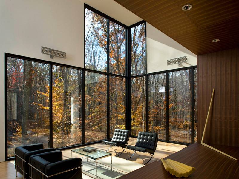 Панорамные окна в частном доме, загородном доме (окна в пол)