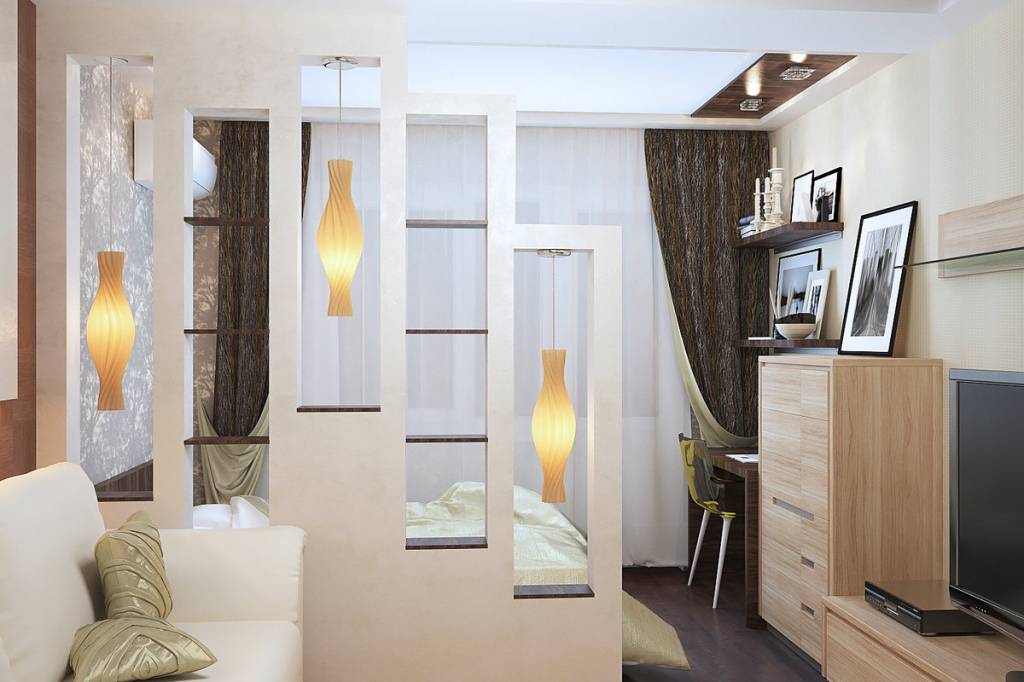 Зонируем гостиную и спальню в одной комнате (235+ фото дизайнов): используем пространство с пользой и удобством