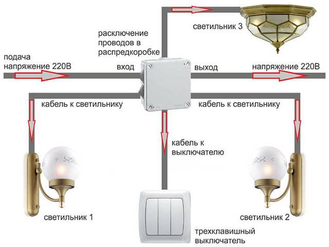 Как подключить трёхклавишный выключатель света — схема, как правильно подсоединить, инструкция по установке с видео