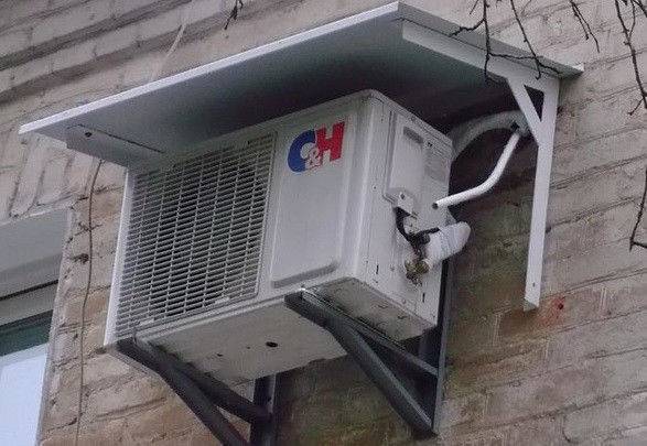 Козырек для кондиционера: варианты защиты, обустройство навеса