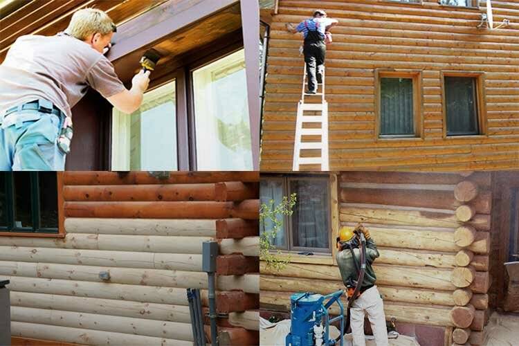 Обработка стен деревянного дома для увеличения срока службы