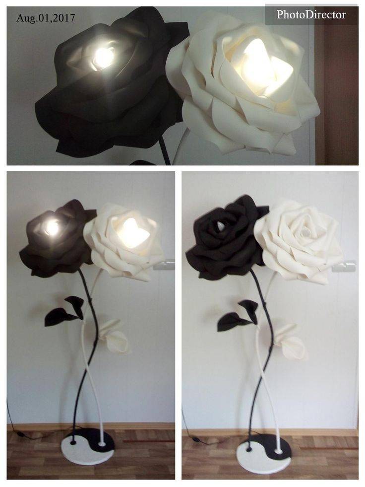 Цветы светильники из изолона: как сделать ростовой торшер в виде большой розы