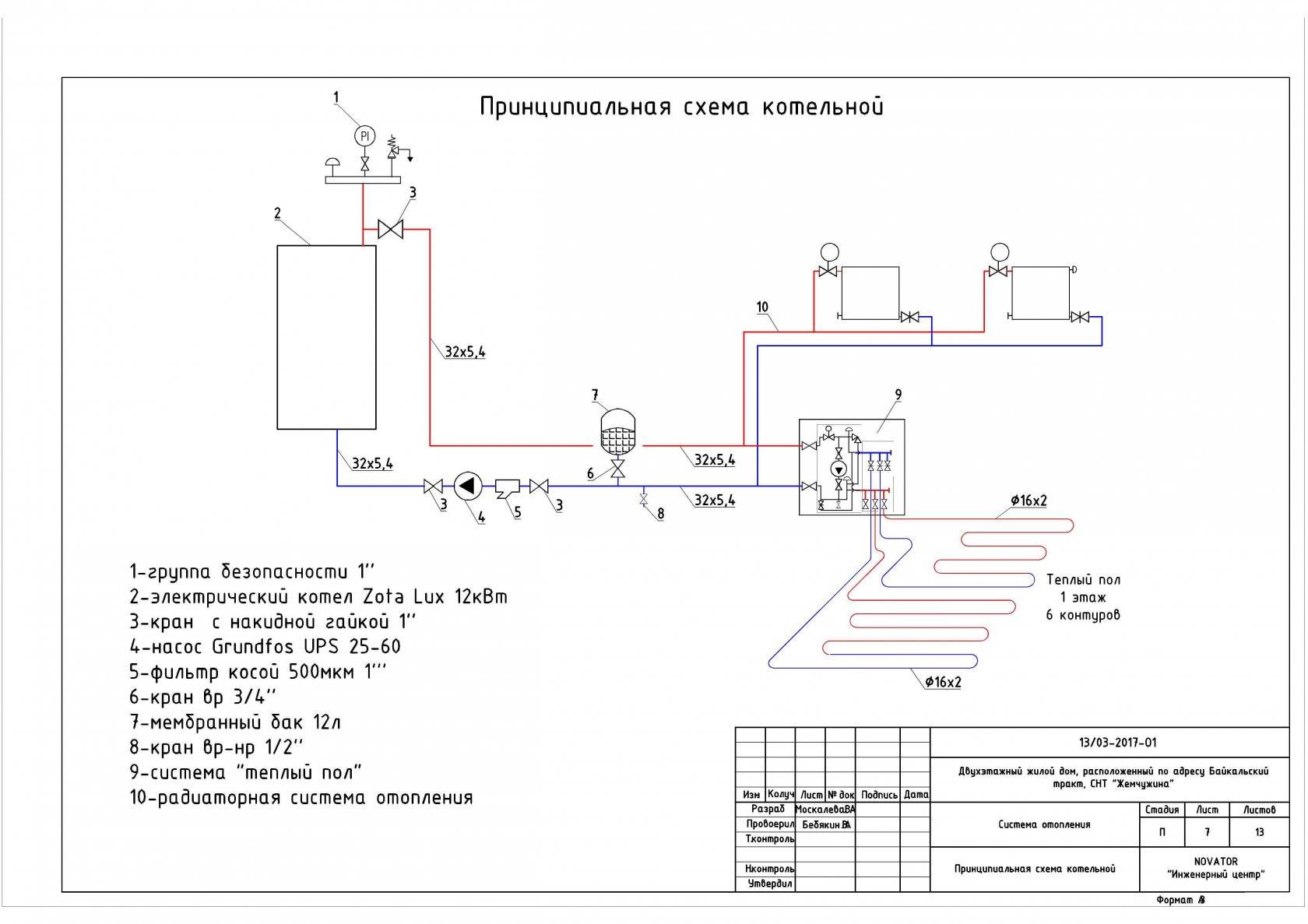 Схемы отопления для частного дома с газовым