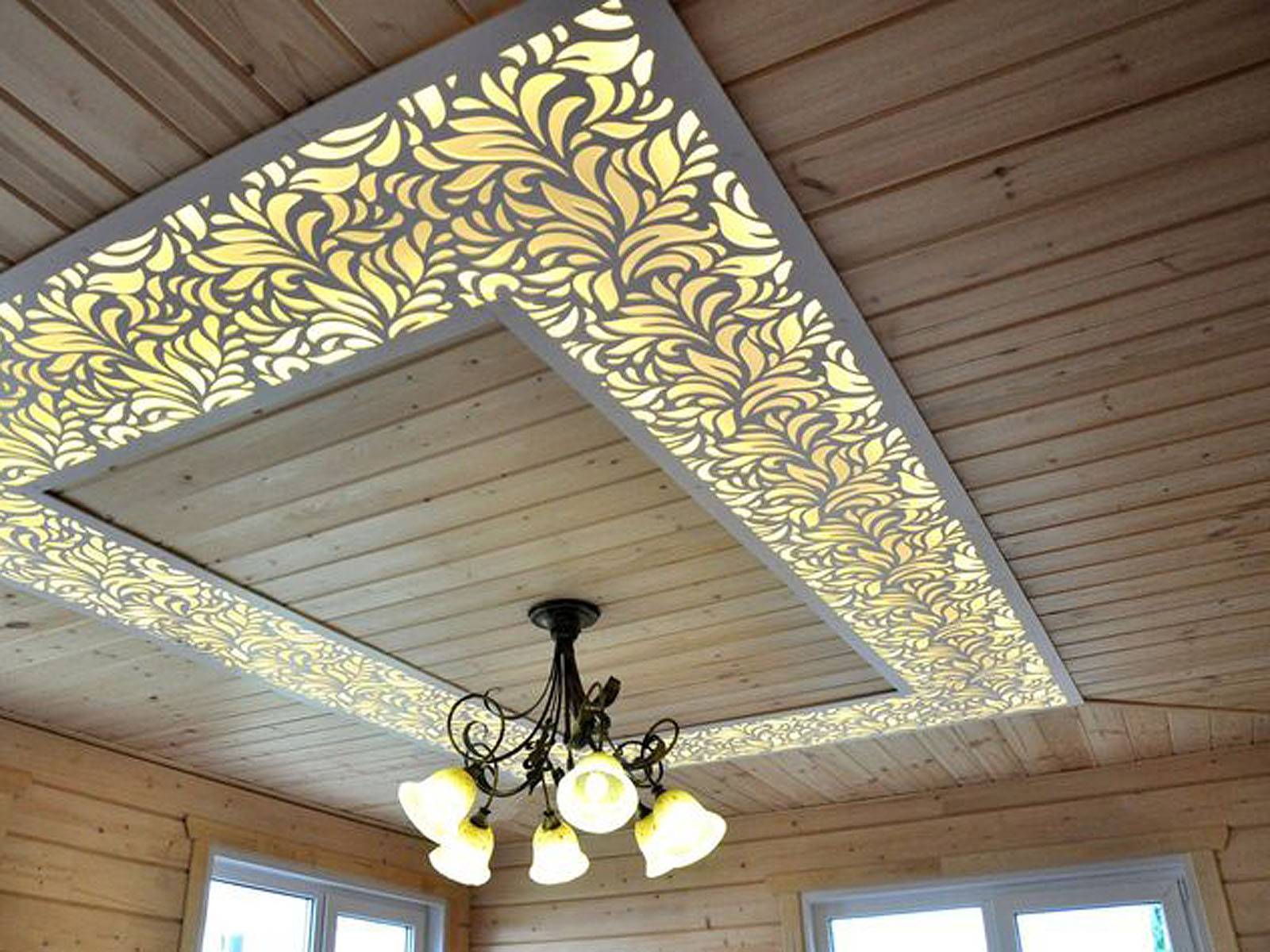 Чем отделать потолок в деревянном доме – варианты отделки