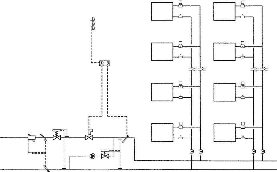 Схема системы отопления многоквартирного дома схема