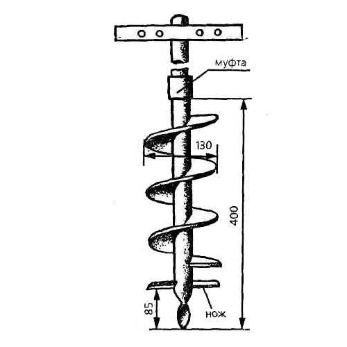 Садовый бур для столбов своими руками чертежи и схемы