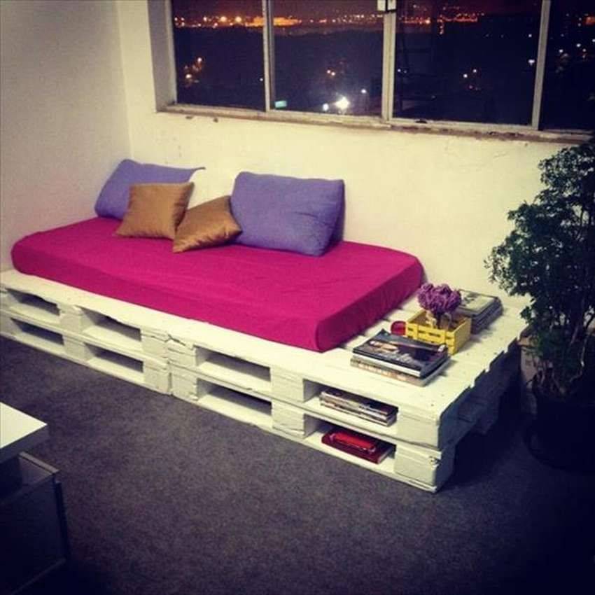 Кровать из поддонов своими руками: пошагово фото, как сделать кровать из паллетов с подсветкой, технология, варианты декорирования