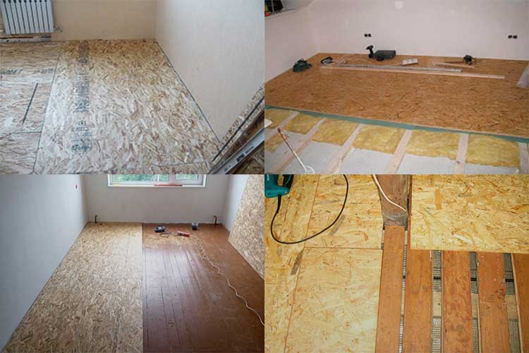 Пол на осб на деревянный пол — технология установки древесных материалов