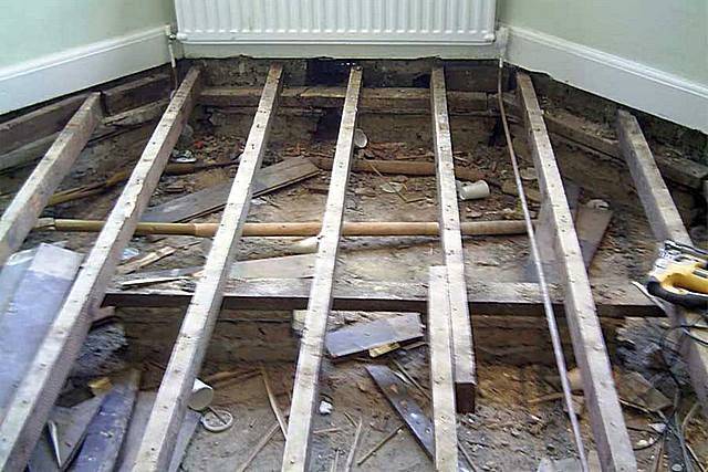 Деревянный пол на лагах в частном доме