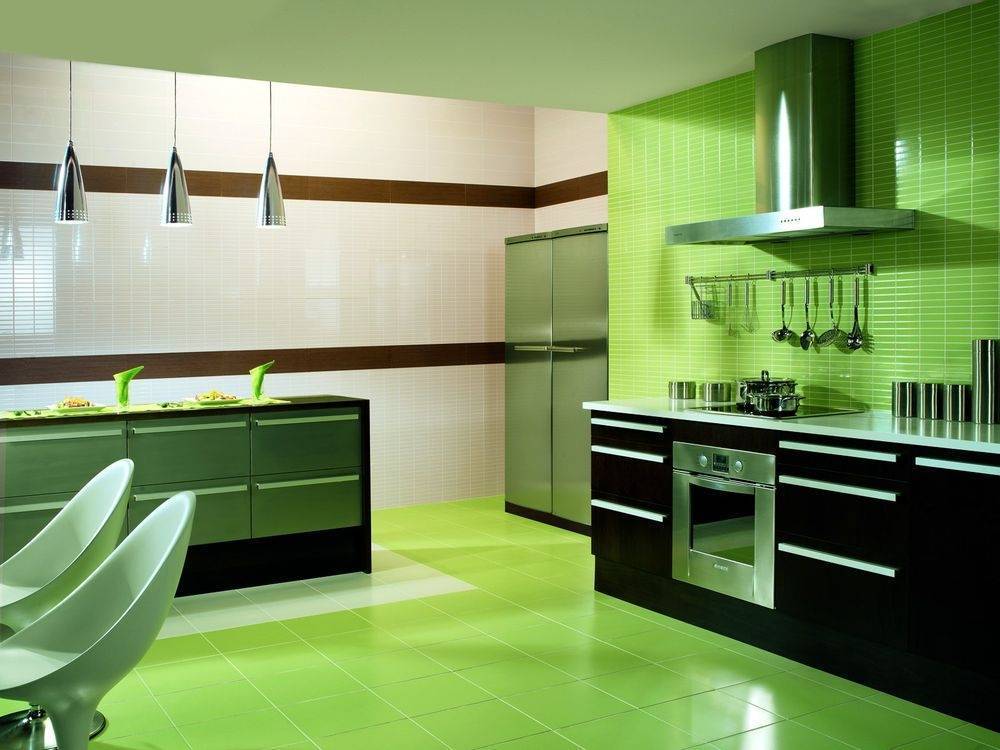 Зеленая кухня: реальные фото примеры кухни зеленого цвета