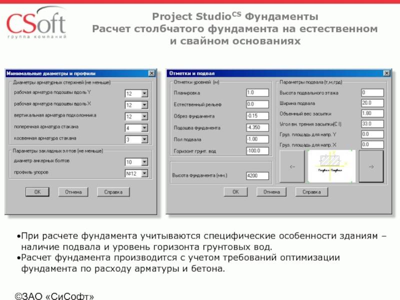 Программа для проекта фундамента