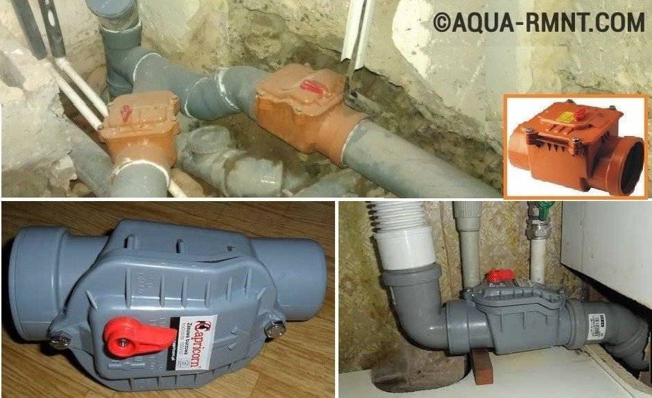 Обратный клапан для канализации: канализационный водяной и сухой затвор с электроприводом от запаха, установка шарового варианта
