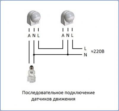Как подключить датчик движения к лампочке через выключатель?