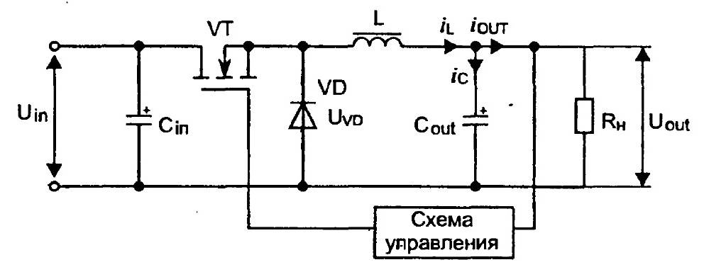 Понижающий преобразователь постоянного тока схема