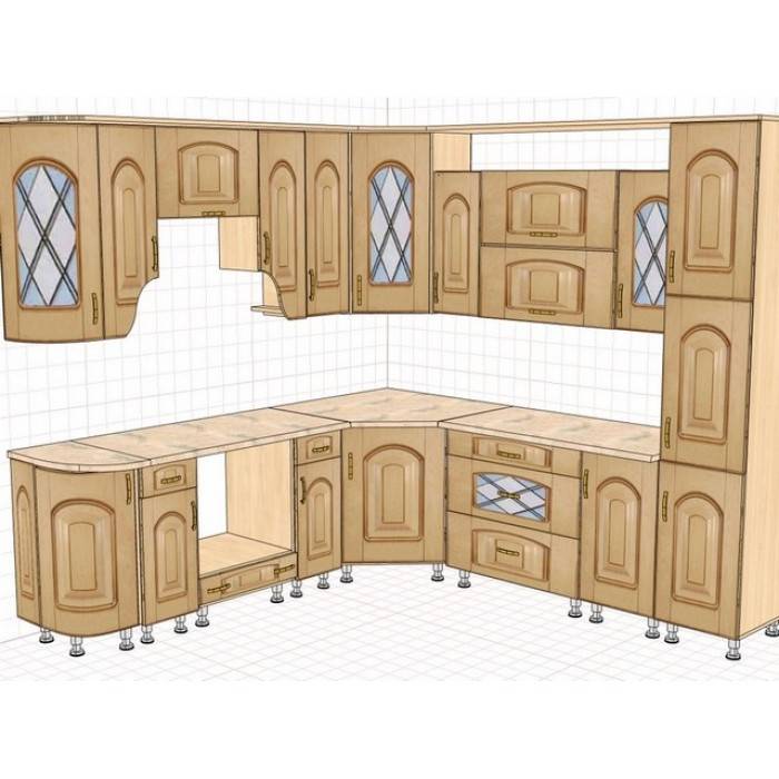 Проекты кухонь с размерами (20 фото): готовые эскизы типовых планировок, как спроектировать кухню