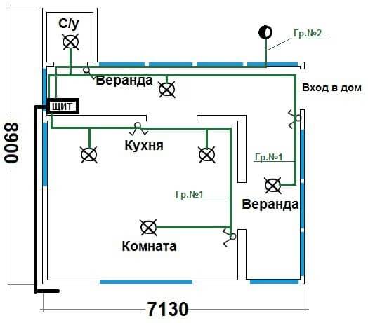 Схема электропроводки в дачном доме