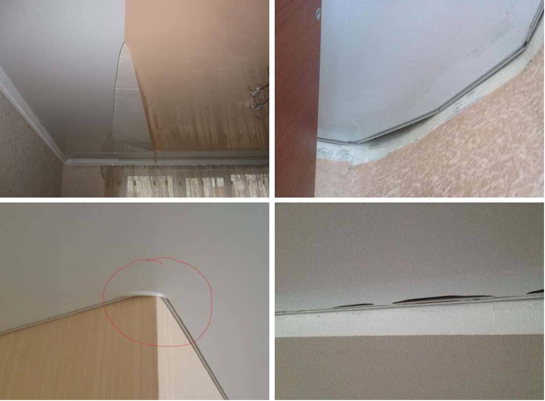 Ремонт натяжных потолков (31 фото): что делать, если потолок порвался или его проткнули, как отремонтировать своими руками