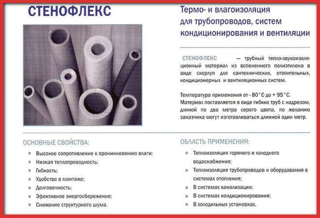 Утеплитель для труб из вспененного полиэтилена: характеристики, размеры, диаметры и монтаж с видео инструкцией