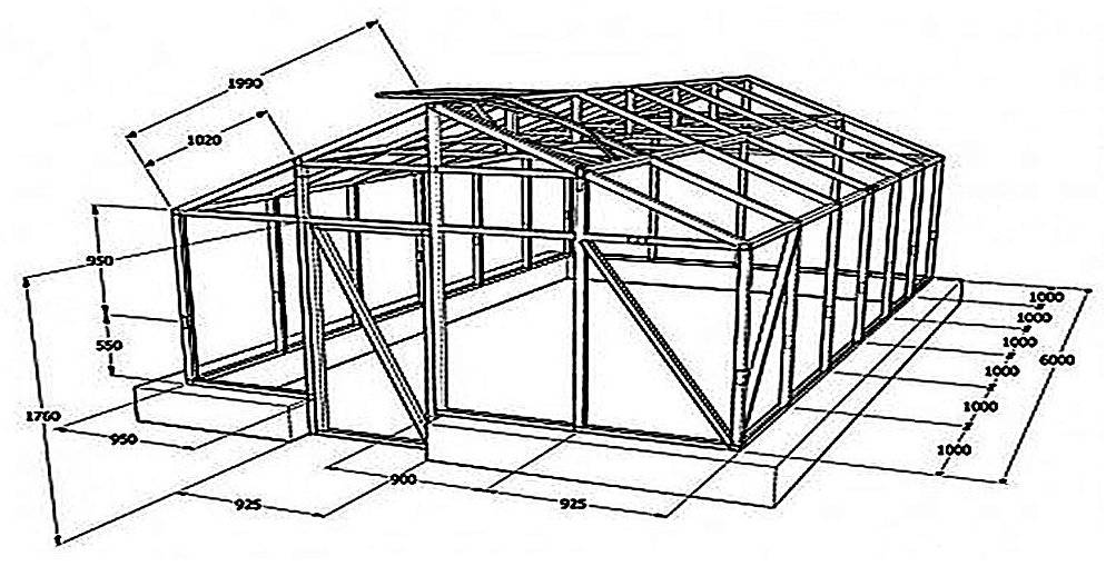 Проект теплицы из профильной трубы 3х4