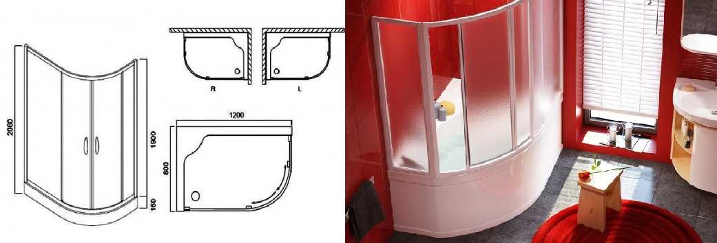 Типовые размеры душевых кабин: стандартные и нестандартные размеры изделий