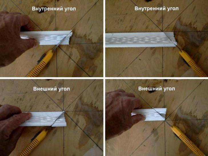Как запилить потолочный плинтус - варианты срезания углов, фотографии и видео