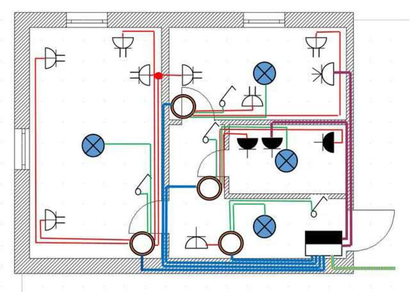 Схема электрики в квартире